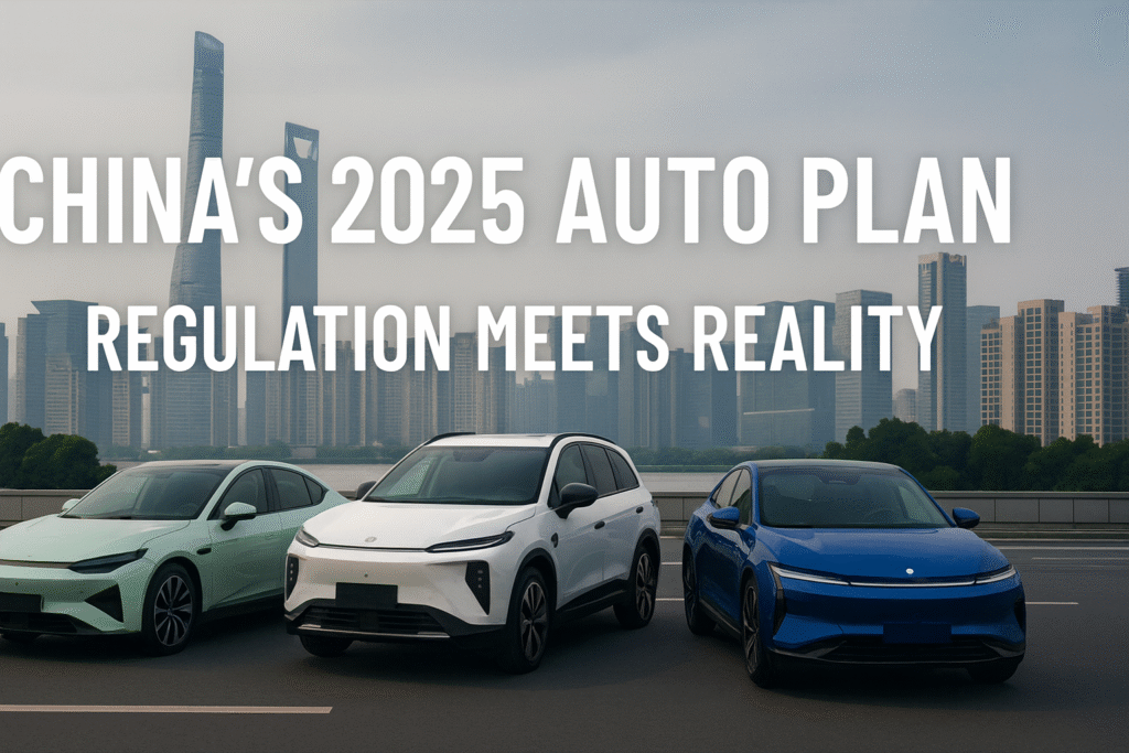 China Lowers 2025 Auto Sales Target, Tightens Rules to Rein in Market Instability