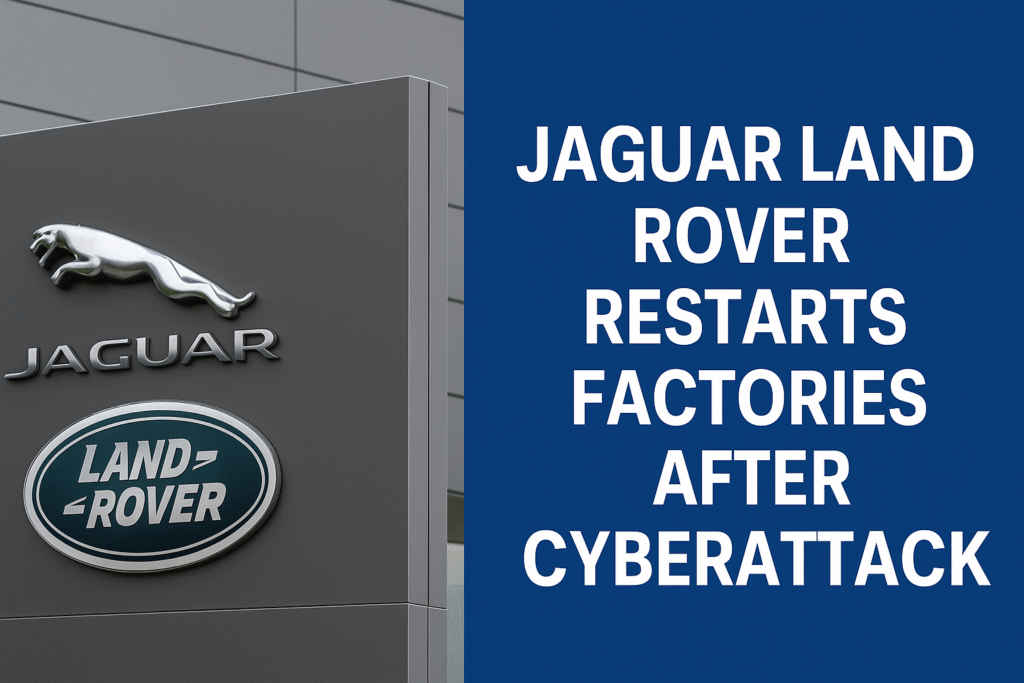 After a crippling late-August cyberattack, Jaguar Land Rover begins phased factory restarts. Read how the luxury automaker is rebuilding operations and securing its supply chain.