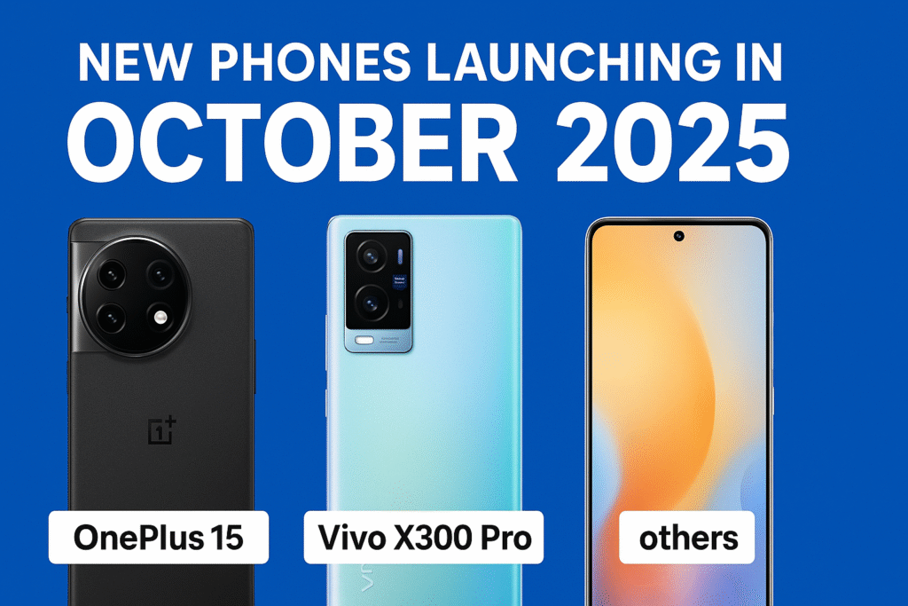 ctober 2025 is packed with flagship phone launches — OnePlus 15, Vivo X300 Pro, iQOO 15, and more. Here’s what to expect.