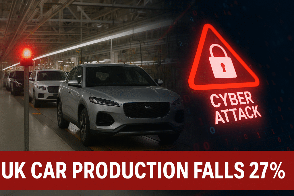 UK Car Production Drops 27% After Jaguar Land Rover Cyber-Attack Halts Factories