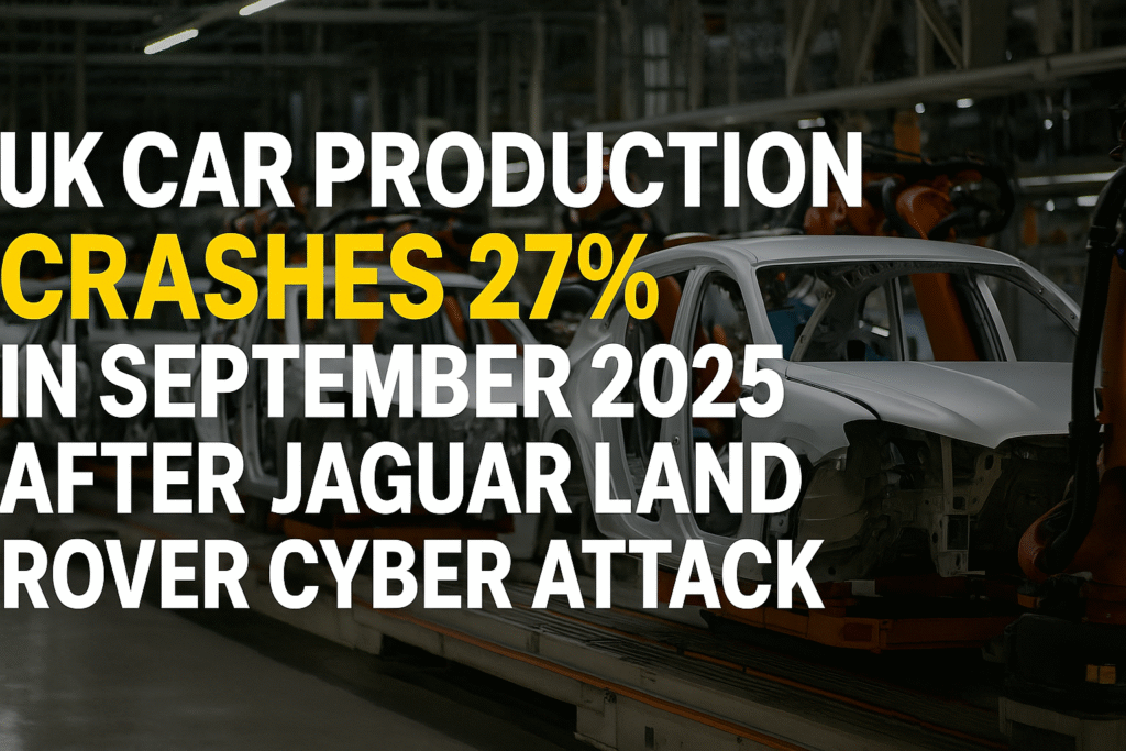 UK Car Production Falls 27% in September 2025 After Jaguar Land Rover Cyber Attack