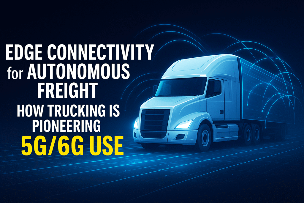 Edge Connectivity in Freight: How 5G & 6G Are Transforming Autonomous Trucking