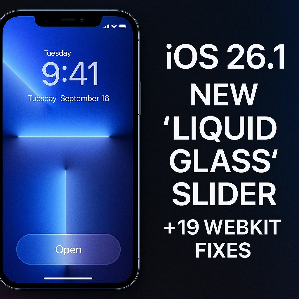 iOS 26.1 Brings the “Liquid Glass” Slider and 19 Vital WebKit Fixes — Here’s Everything You Need to Know