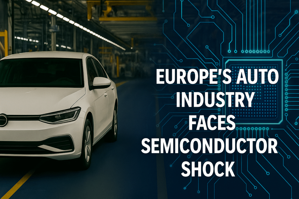 ⚙️ Semiconductor Clash Puts Europe’s Car Industry on the Edge